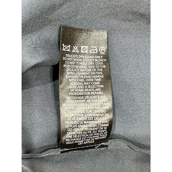 Needle & Thread Linear Butterfly Beaded Sheer Mesh Shift Dress Sz 4 India Made - Picture 15 of 16